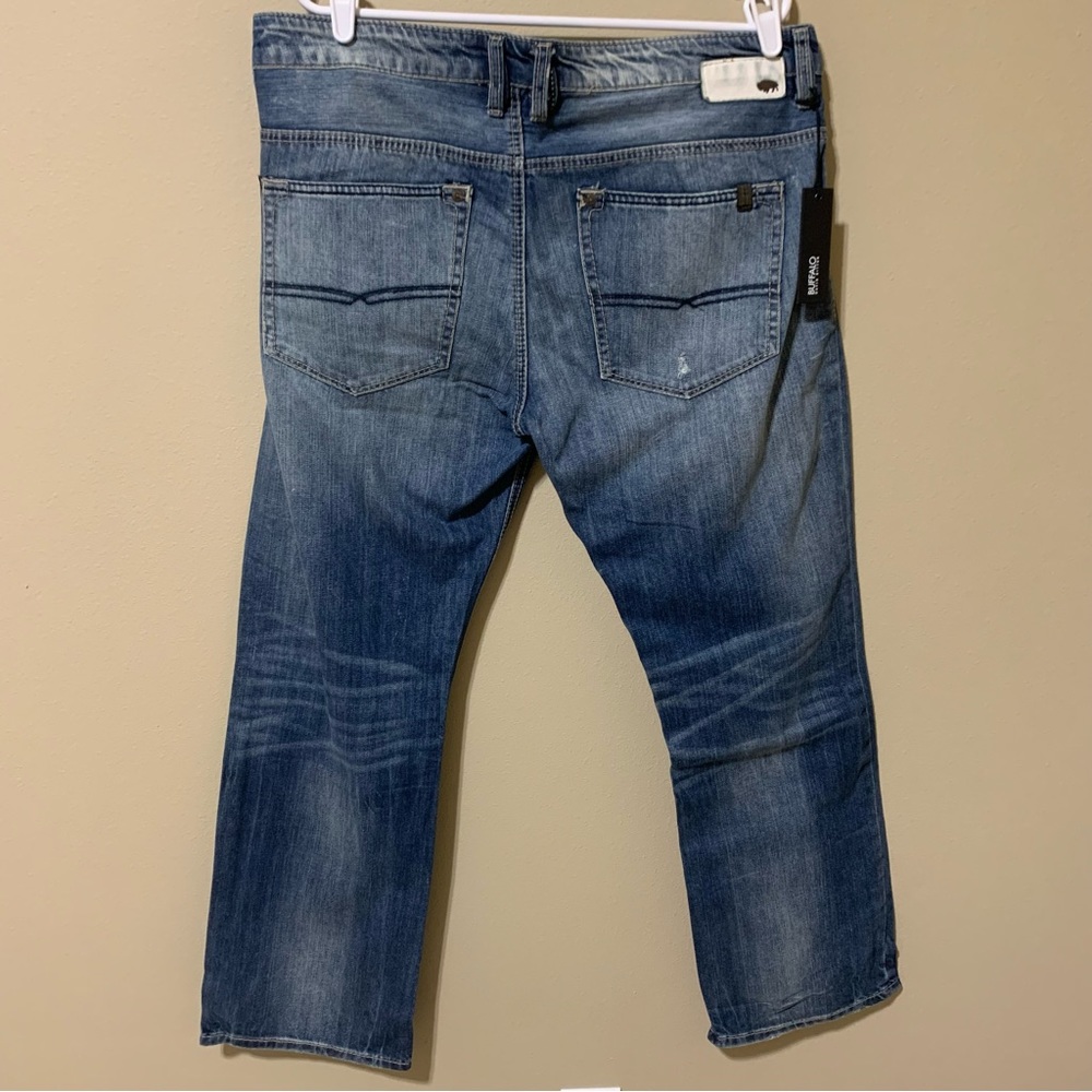 Buffalo David Bitton Six low rise slim straight leg blue jeans NWT 38X30 - Picture 3 of 11